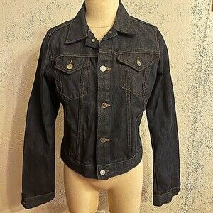 Juicy Couture Jeans Dark Blue Denim Jacket Size Large
